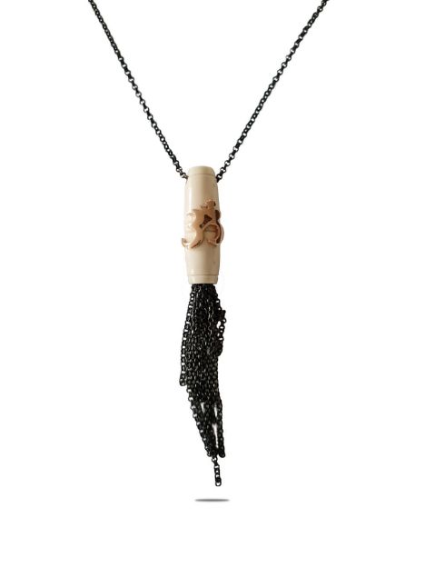 Om meditasyon (white) kolye resmi
