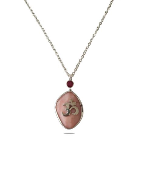  Om Pembe Opal kolye resmi