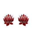 Kırmızı Lotus Küpe resmi