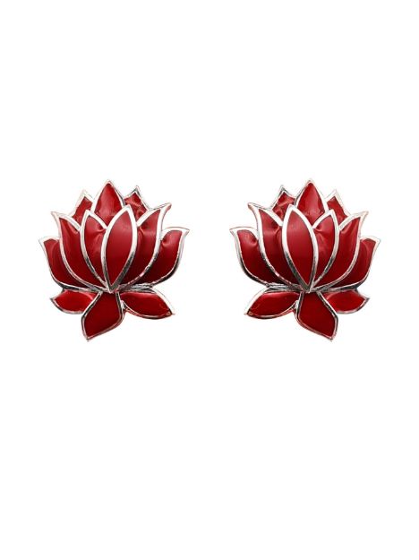 Kırmızı Lotus Küpe resmi